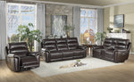 Lance Brown Leather Power Recliner