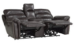 Lance Brown Leather Power Recliner Loveseat w/Console