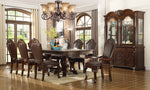 Lia 7-Pc Rich Brown Wood Dining Set