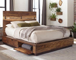 Madden Smokey Walnut Wood King Storage Bed (Oversized)