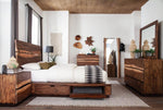 Madden Smokey Walnut Wood Queen Storage Bed (Oversized)