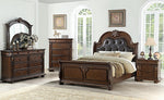 Kennedi Espresso/Dark Walnut Wood Cal King Sleigh Bed