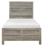 Mandan Gray Wood Twin Bed