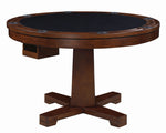 Marietta 5-Pc Tobacco Wood Game/Dining Table Set