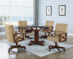 Marietta Tobacco Wood Round Game/Dining Table