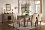 Karoline 2 Beige Linen/Wood Side Chairs