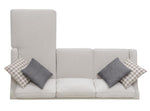 McLoughlin Cream Fabric Reversible Sectional Sofa