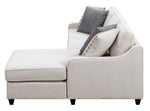 McLoughlin Cream Fabric Reversible Sectional Sofa