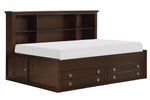 Meghan Espresso Wood Full Daybed with Storage