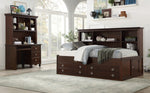 Meghan Espresso Wood Full Daybed with Storage