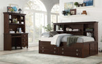 Meghan Espresso Wood Twin Daybed with Storage