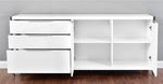 Melissa White Wood/Chrome Accent Cabinet