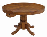 Mitchell 5-Pc Amber Wood Game/Dining Table Set