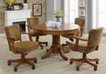 Mitchell Amber Wood Round Game/Dining Table