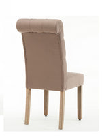 Natalie 2 Brown Linen Fabric Side Chairs