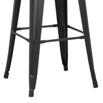 Norina 2 Matte Black Metal Barstools with Bucket Back