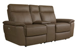 Olympia Raisin Power Recliner Loveseat with Console