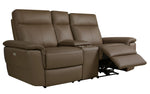 Olympia Raisin Power Recliner Loveseat with Console