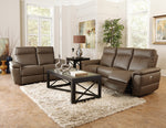 Olympia Raisin Leather Power Recliner Loveseat