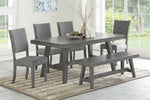 Ophelia II Gray Wood Rectangular Dining Table