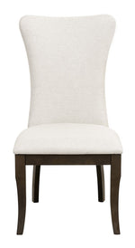 Oratorio 2 Off-White Fabric/Cherry Wood Side Chairs