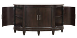 Oratorio Dark Cherry Wood Server with 3 Cabinets