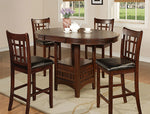 Orlanda 2 Espresso/Black Wood Counter Height Chairs