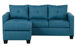 Phelps Blue Fabric Reversible Sectional Sofa