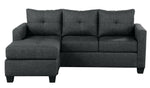 Phelps Dark Gray Fabric Reversible Sectional Sofa