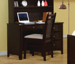 Phoenix Cappuccino Wood Computer Desk with Chair