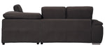 Platina 3-Pc Chocolate RAF Sectional with Pull-Out Bed