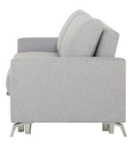 Price Gray Fabric Convertible Sofa w/ Pull-Out Bed