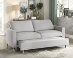 Price Gray Fabric Convertible Sofa w/ Pull-Out Bed