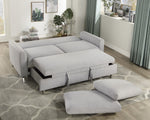 Price Gray Fabric Convertible Sofa w/ Pull-Out Bed