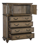 Rachelle Weathered Pecan Wood 4-Drawer Chest