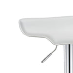 Romola 2 White PU Leather Swivel Bar Stools w/Footrest