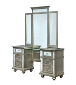 Salamanca Silver Wood Vanity w/Mirror & Stool