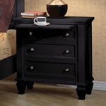 Sandy Beach 5-Pc Black Wood Queen Panel Bedroom Set