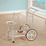 Severina Clear Glass/Chrome Metal Serving Kart