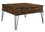 Shaffner Rustic Oak Wood Square Cocktail Table