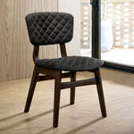 Shayna 2 Gray Walnut Fabric Side Chairs