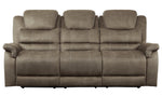 Shola Chocolate Fabric Manual Recliner Sofa