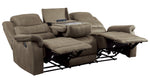 Shola Chocolate Fabric Manual Recliner Sofa