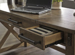 Aldwin Gray Wood Home Office Lift-Top Desk
