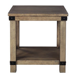 Aldwin Weathered Gray Wood End Table