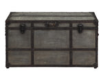 Amsel Gray Cotton Canvas Storage Trunk