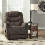 Ballister Espresso Faux Leather Power Lift Recliner