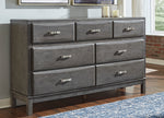 Caitbrook Gray Wood 7-Drawer Dresser