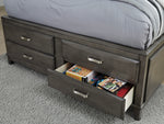 Caitbrook Gray Wood Full Storage Bed