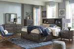 Caitbrook Gray Wood Queen Storage Bed